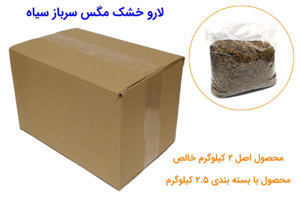 لارو خشک مگس سرباز سیاه (BSFL) ۲ کیلویی